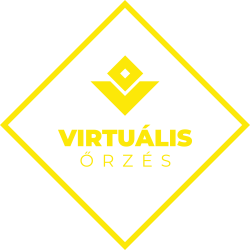 Virtuális őrzés logo - sárga